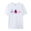 Sailing Heartbeat Galaxy Tshirt Colorful Pattern Cotton High Quality Classic T Shirts Mens Tops  Tees Slim Fit