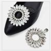1 Paar Modische Glänzende Schuhclips Abnehmbare Blumen-Schuhdekorationen Clip Strass-Charme-Schnalle Hochzeit