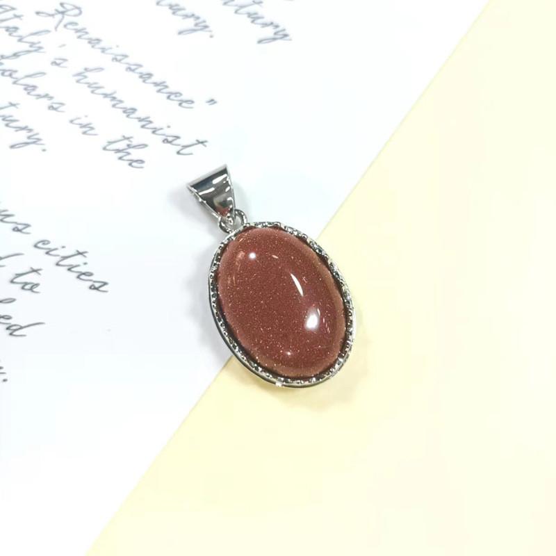 Geometric Shell Pendant With Synthetic Turquoise And Natural Purple Crystal For Fashion Jewelry