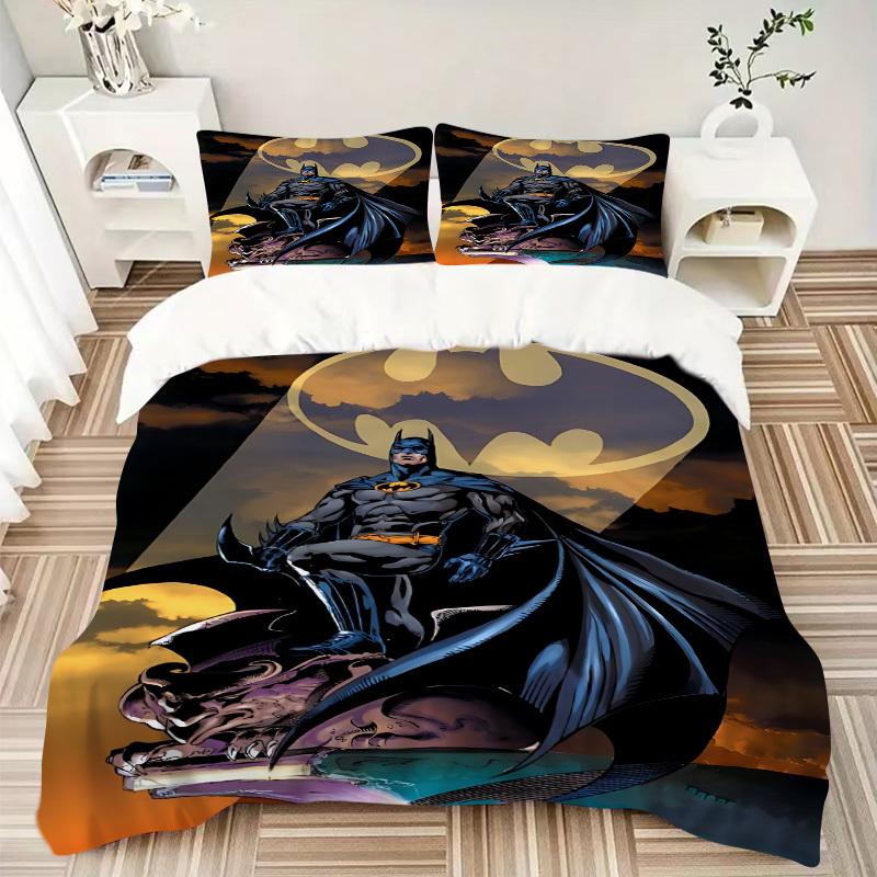 3pcs Batman Duvet Cover Set (1 Duvet Cover + 2 Pillowcases, No Core) - Comfortable, And Breathable Bedroom Decoration yy251104033