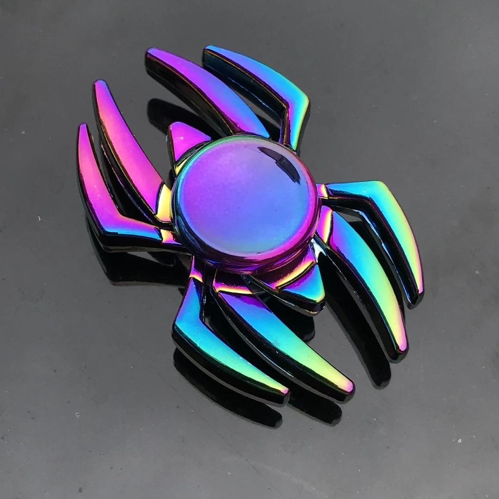 Rainbow Metal Hand Spinner Focus Toy Fidget Spinner R188 Electroplate Hybrid Bearing Toys for Children