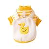 2024 Cute Striped Cartoon Pet Sweatshirt for Dogs and Cats - Thin Fleece, Two-Leg Design for Autumn & Winter