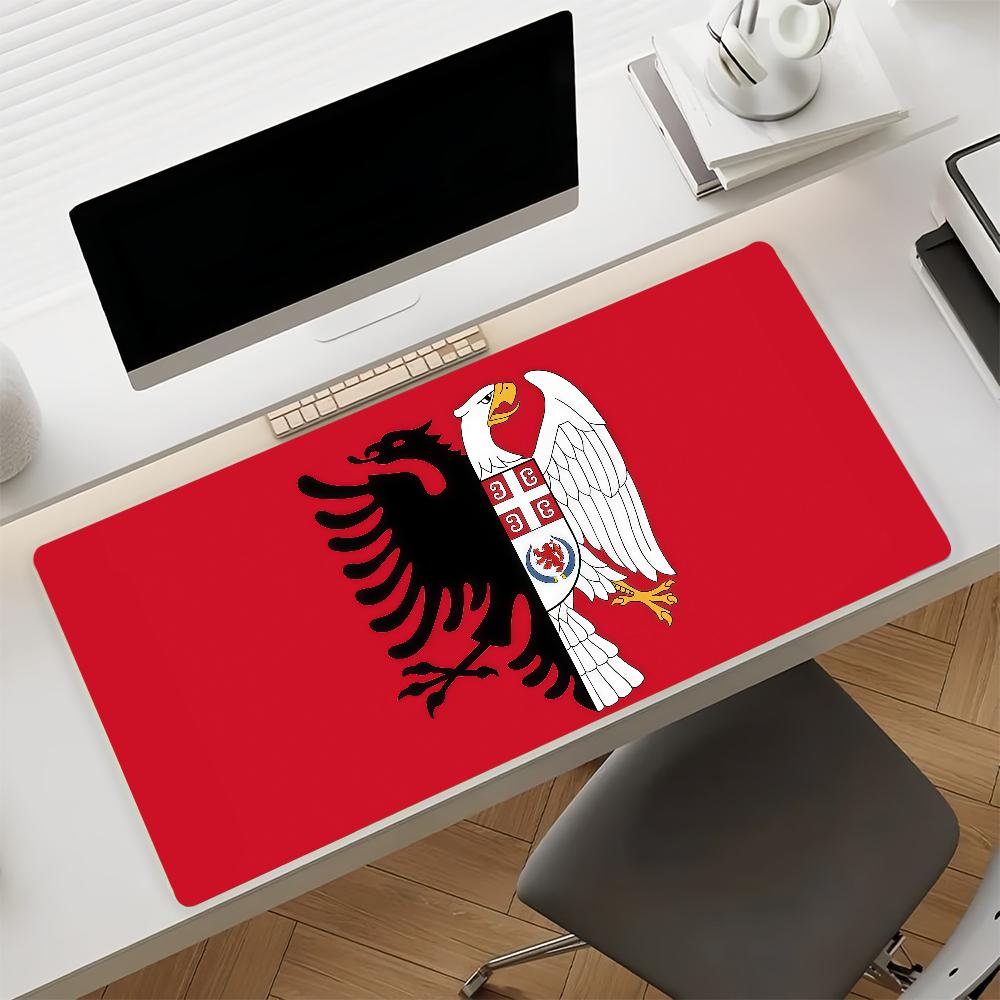 Nation Albanien Mauspad Rutschfest Gummi Computermatte Gamer Balance Dekoration Schreibtischmatte Laptop Büro Groß