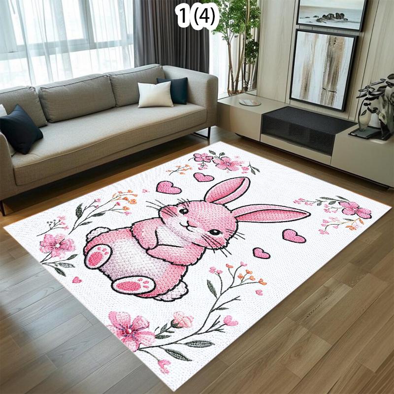 

Mushroom Dress Bunny Kids Area Rug Carpet Mat NonSlip Soft Easy Clean Durable Large Size for Kids Bedroom Playroom Nursery Decor 40X60cm