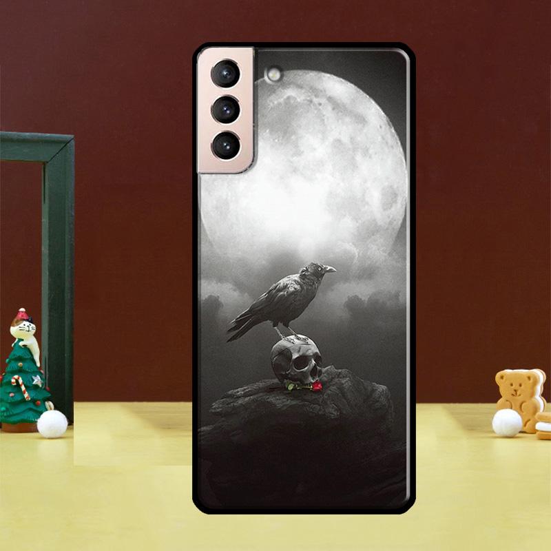 Raven Dark Crow Skull Phone Case For Samsung Galaxy S23 S22 Ultra S20 FE S9 S10 Note 10 Plus S21 FE S21 Ultra Cover