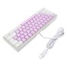 Gaming Keyboard USB 61 Keys RGB Backlit Ergonomic Contrast Color Space Saving Wired Keyboard for Desktop Laptop White