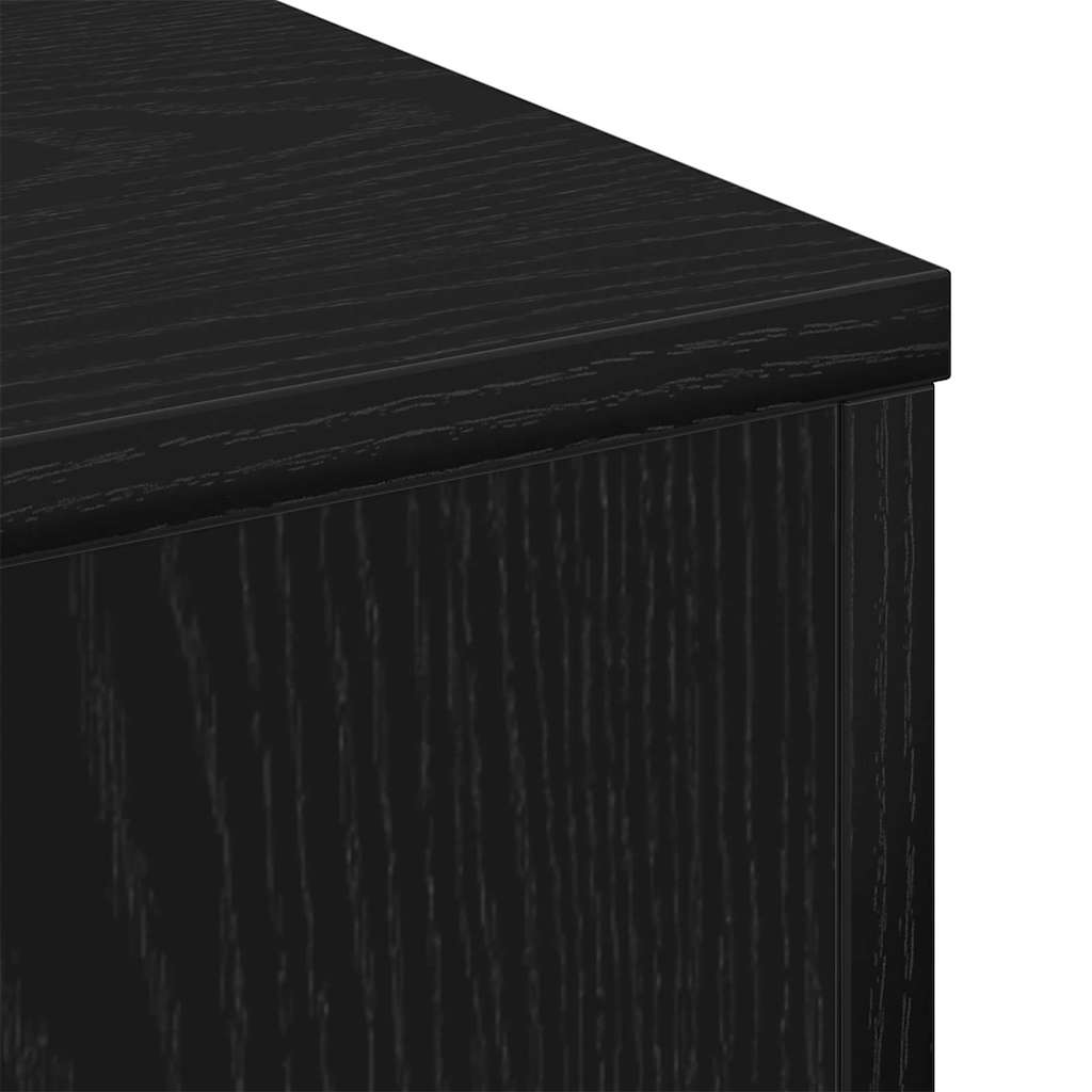 Coffee Table Black Oak Look 60 X 60 X 31.5 Cm Engineered Wood