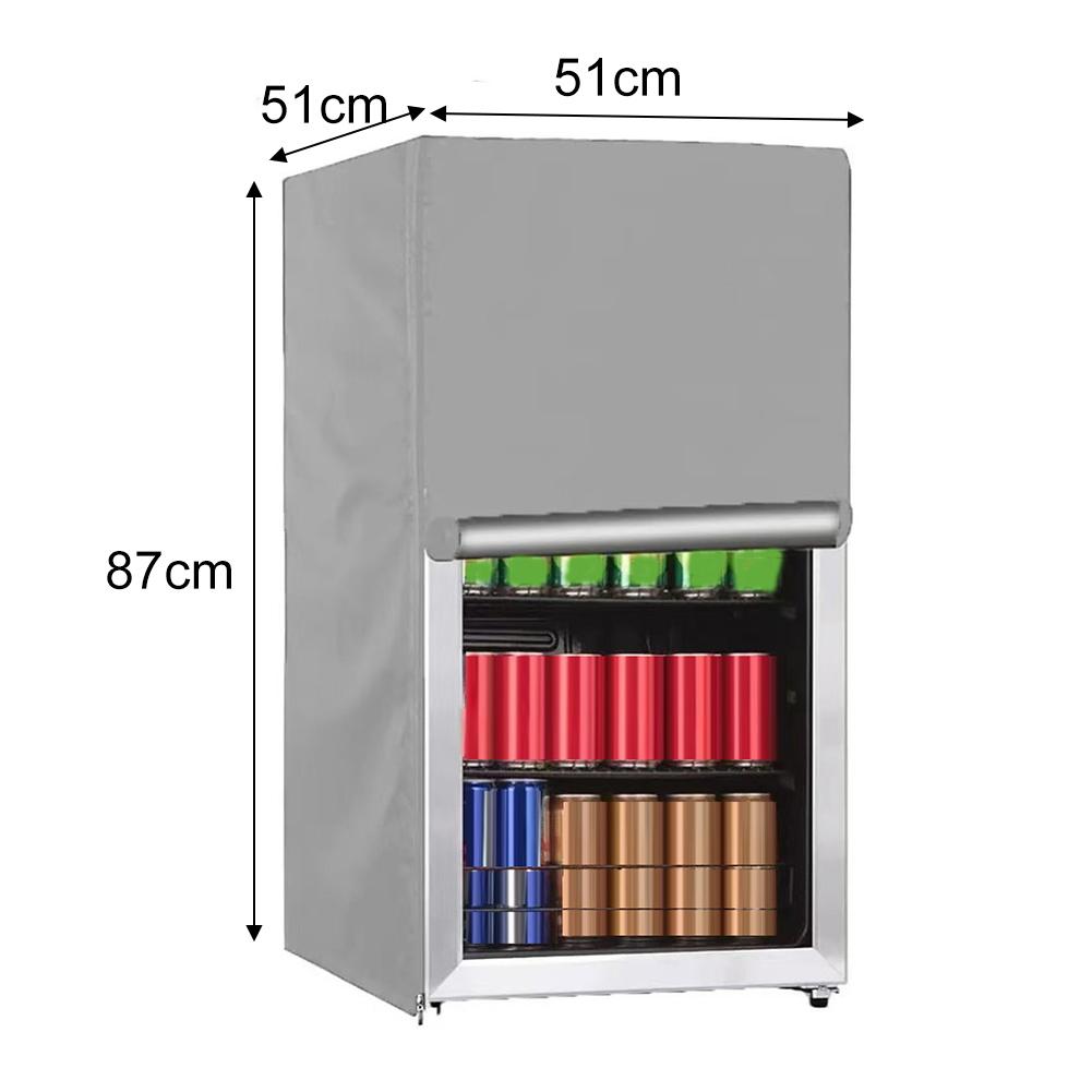 Upright Fridge Cover With Adjustable Elastic Buckle Straps For Refrigerator Mini-Fridge Outdoor 3.0 Cubic Covers Waterproof