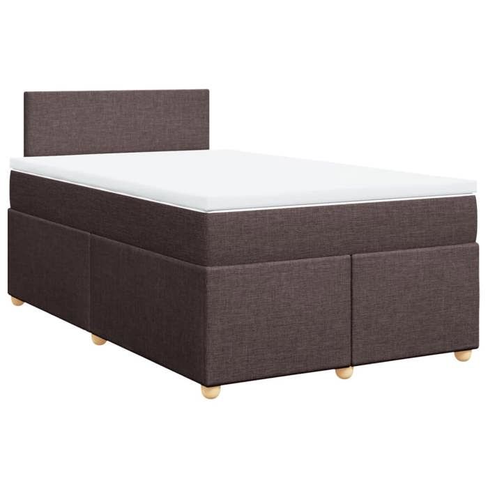VidaXL Sommier à lattes de lit avec matelas Marron foncé 120x200 cm 3288943