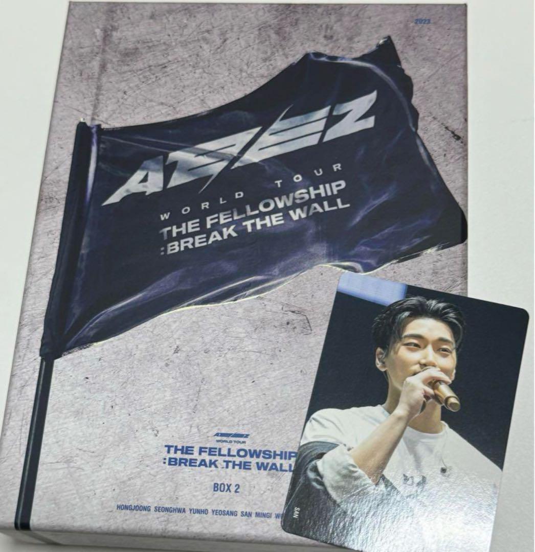 [ИСПОЛЬЗОВАННАЯ] ATEEZ WORLD TOUR BOX2 Коллекционная карточка: SAN