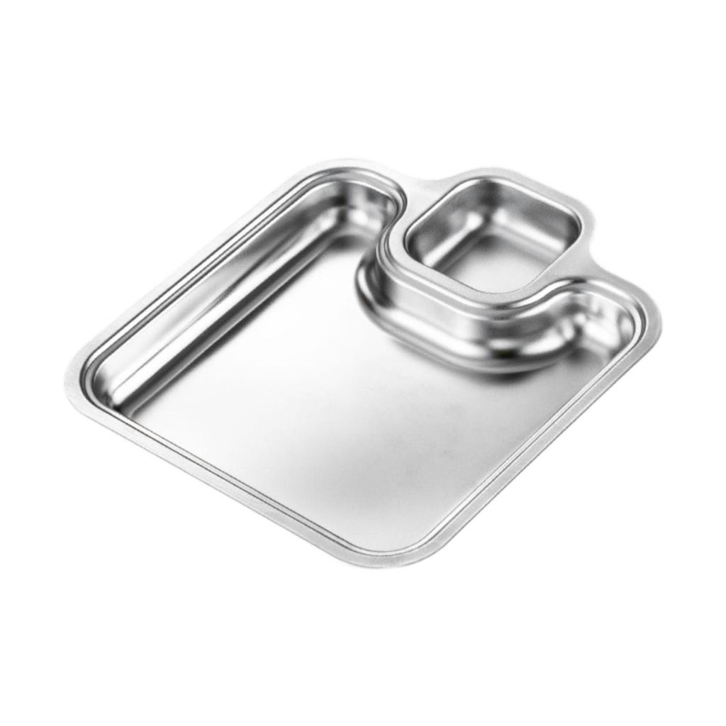 Roasting Pan Bakeware Compartment Fried Food Server for Garlic Rings Chicken