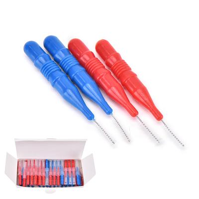 50Pcs sauber Zahn Zahnseide Kopf Hygiene Dental Kunststoff Interdentalbürste Zahnstocher