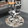 1pc woodland animals Office Round Area Rug, Under Office Chairs Bedroom Living Room Home Decor, Room Deco