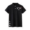 LiNing Custom Clothing  Floral Letter Fashion Solid Color Breathable Casual Short Sleeve Polo Shirt Unisex Polo Shirts APLT137-1(TEAM702-A4)