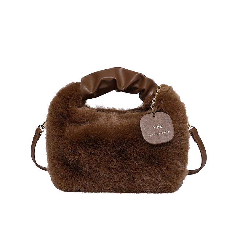 Women S Shoulder Bags With Soft Interior Compartments Soft Square Velvet Zip Bags High Quality Fashion Premium