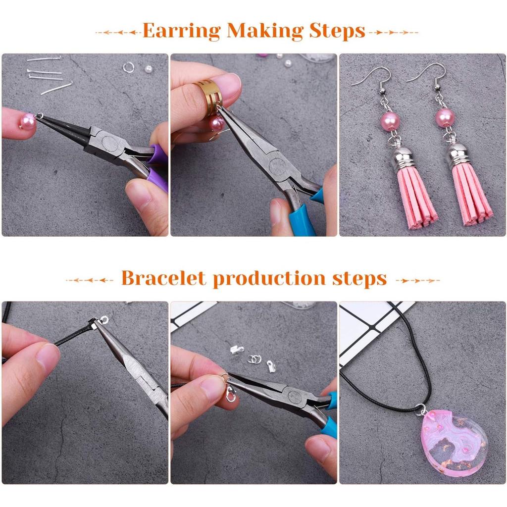 Jewelry Making Supplies Kit, Jewelry Making Kit with Jewelry Making Tools, Jewelry Wires and Jewelry Findings for Jewelry Making, Repair and Beading