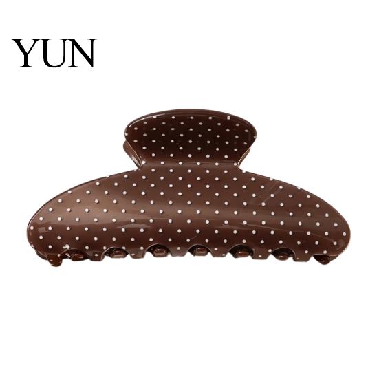Cute Hair Clips for Daily Commuting Polka Dot Claw Clip Women, Lightweight Acrylic Non-Slip Jaw Clip, Claws Thin Elegant Strong Hold Accessories Updo