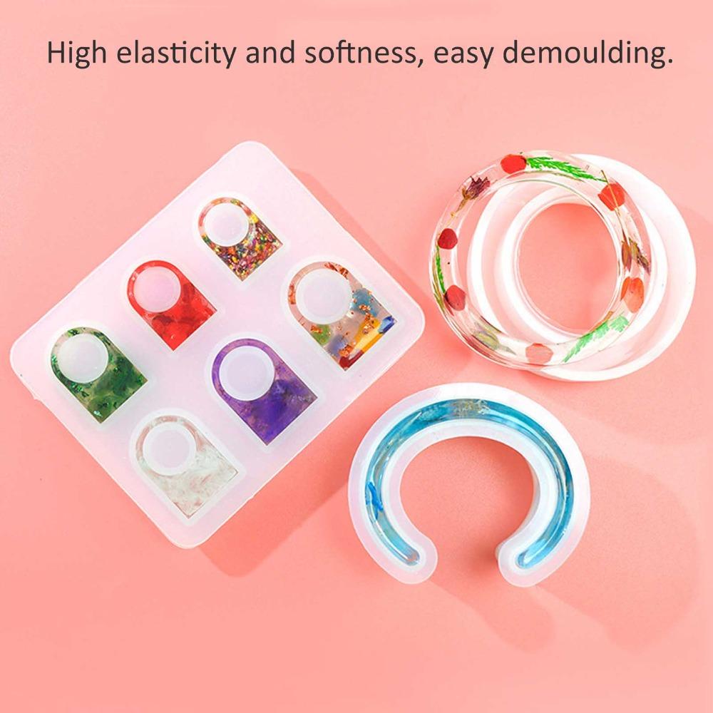 3pcs White Silicone Mold Multiple Sizes Ring Silicone Mold Resin Silicone Mold  DIY Handmade