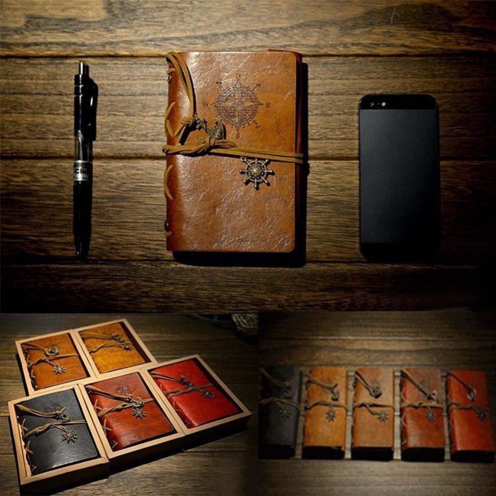 Cheap Mini Portable Vintage Classic Retro Leather Journal Travel Notepad Notebook Blank Diary | Joom