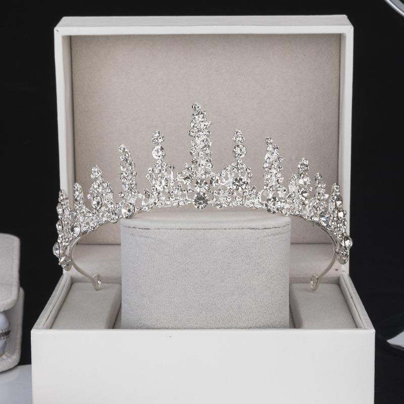 Koreanische Brautkrone Strass Perlenkrone Hochzeitskleid Haarschmuck Fotostudio Fotozubehör Brautschmuck