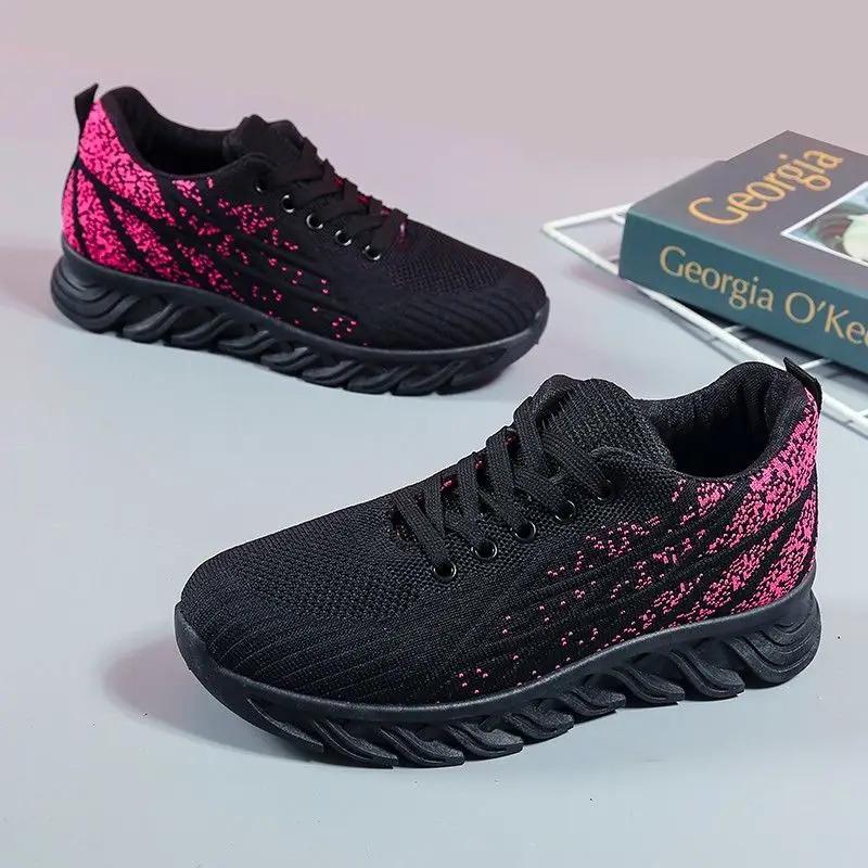 Fashion Casual Trends 2025 Lace Up Women's Running Shoes Comfortable and Elegant Korean High Quality New Designer Luxury Ladies Footwear
