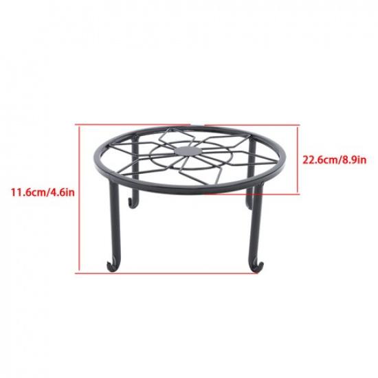 3 Pack 9" Plant Stand For Flower Pot Heavy Duty Potted Holder Round Wrought Iron
