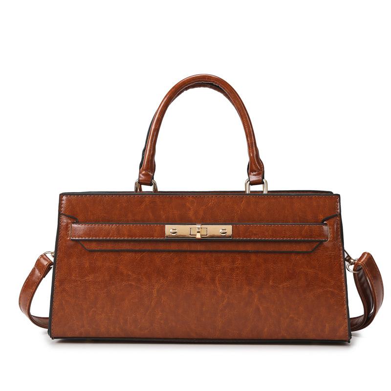 

Многосекционная женская сумка лето новая трендовая модная портативная сумка для мамы и ребенка простая наплечная сумка-мессенджер single package коричневый