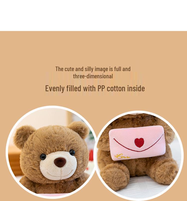 Cross-Border New Year Love Heart Bear Plush Toy - Cute Companion Gift for Couples and Birthdays