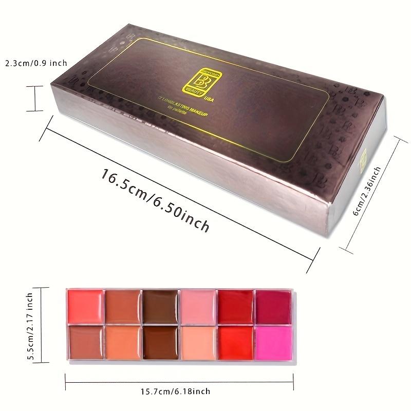 12 Lip Gloss Palette Makeup Moisturizing Lipstick Palette, Makeup And Cosmetic For Women Valentine's Day Gifts