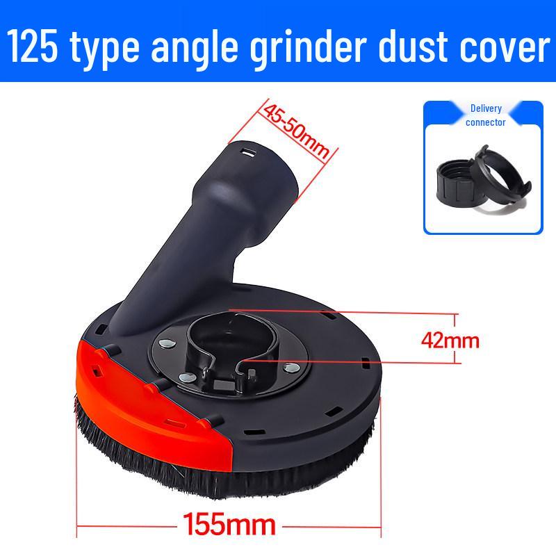 Dustproof Cover for Angle Grinder - Protective Polishing Vacuum Cover for Stone Concrete, Fits 100/125 Type Hand Grinders.
