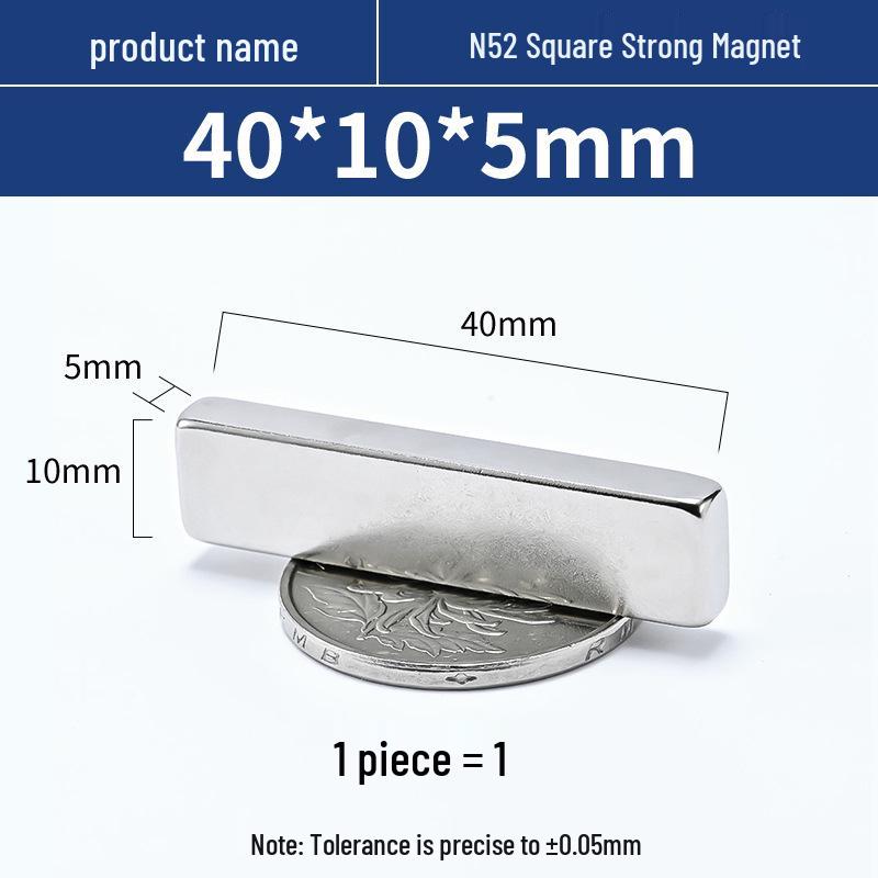 N52 40mm Neodymium Iron Boron Square Magnet Strip