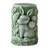 Holiday Silicone Candle Mould Featuring Rabbits Pattern Easy Demolding Reusable Cylinder for Home Decoration