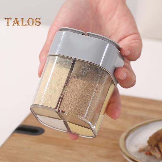 4-i-1 kjøkkenkrydderflaske Krydderbeholder med stor kapasitet BPA-fri fuktsikker salt og pepperkrukke Oppbevaringsflaske