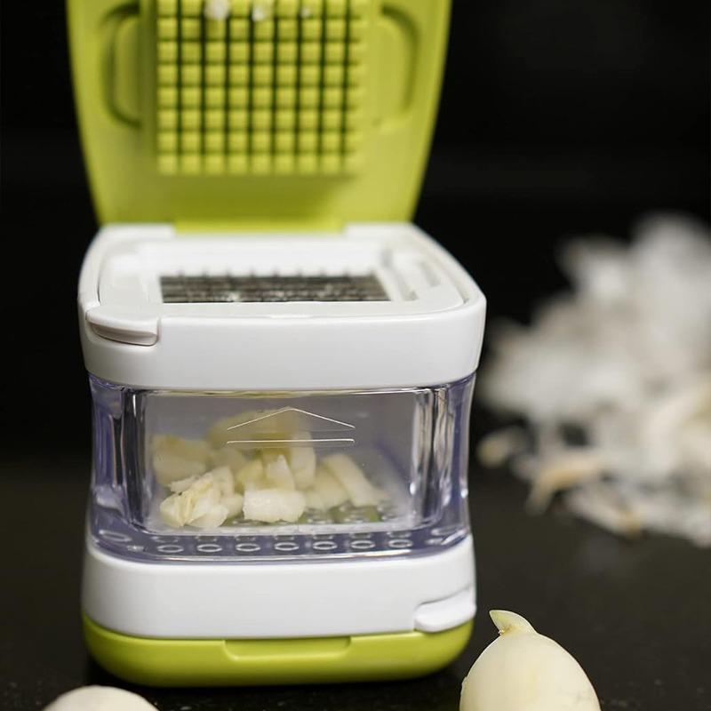 Plastic Eco Garlic Presser Crusher Multifunction Vegetable Cutter Ginger Garlic Slicer Kitchen Tool Food Chopper Dicer