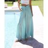 Women's Mid Waist Digital Printed Pocket Design Loose Wide Leg Casual Long Pants