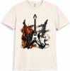 Electric Guitar T-Shirt Rock Band Music Guitarist Lover Gift Vintage Graphic Tee