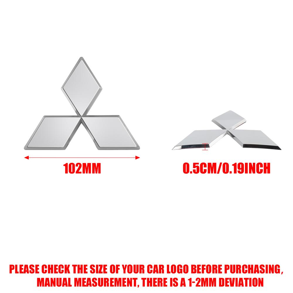 Adesivo de Logo 3D ABS para Grade Frontal, Porta-malas, Volante de Carro Para Mitsubishi Lancer Lancer EX Galant ASX Outlander Pajero Eclipse