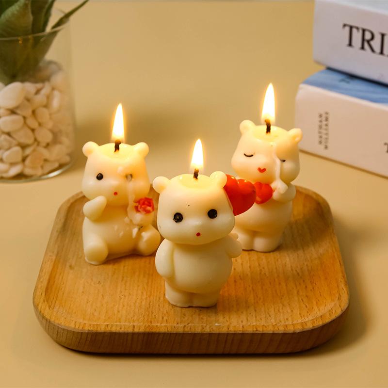 Cute Bear Silicone Mold Mini Bear Mold Candle Making Candle Aromatherapy Mold