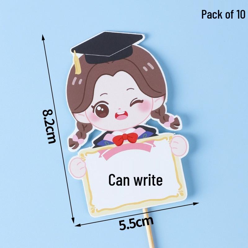 Sushi Cartoon Cupcake Toppers & Ice Cream Flag Picks for Happy Birthday Desserts