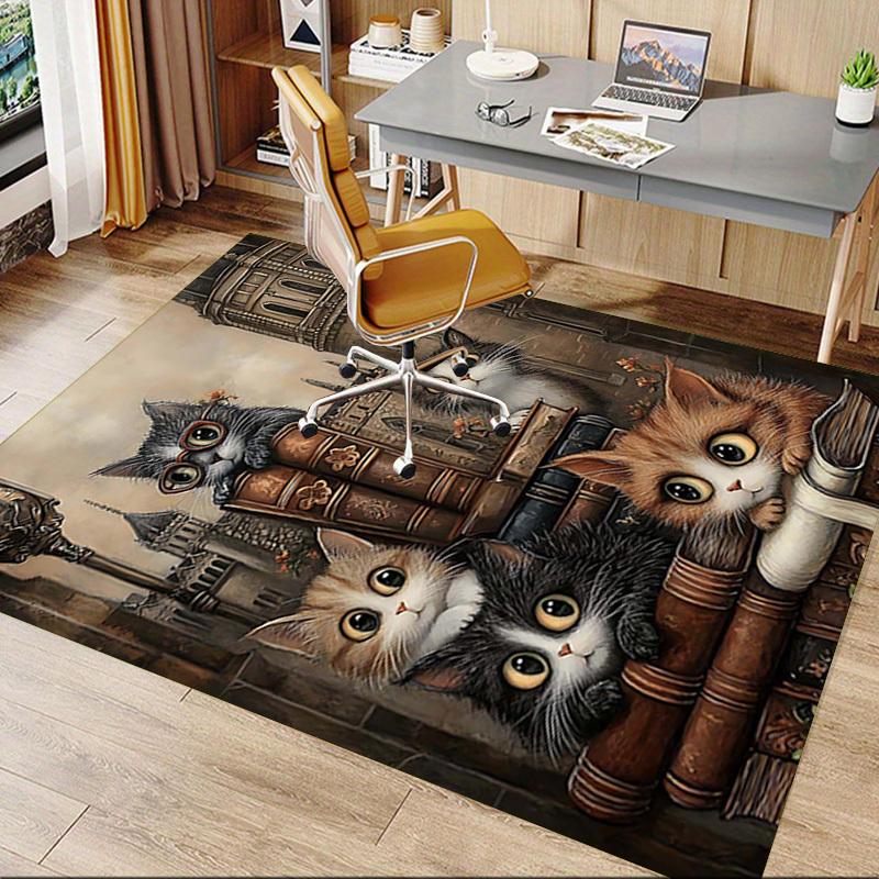1PC cats books Anti-slip carpet, suitable for Office, bedroomand playrooms. It can also be used as a sofa footrest cover-W91