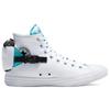 Converse Chuck Taylor All Star Resistente all'Abrasione Tendenza High Top Tela Unisex Bianco Azzurro Chiaro