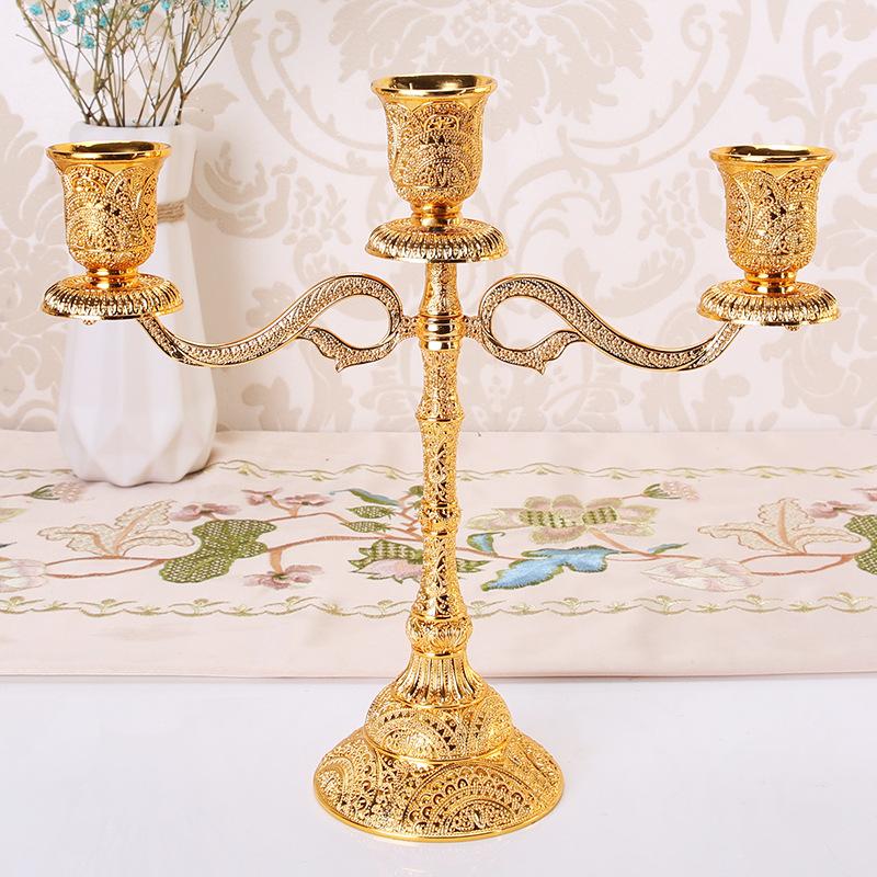 Wedding 5 Five-head Three-head Candlestick European Candlestick Table Candlelight Dinner Hotel Home Decoration Ornament