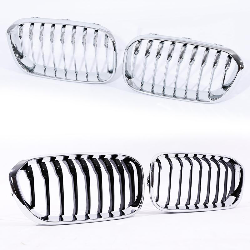 Single Slat Line Kidney Grille Gloss Matte Black Chrome M Grille For BMW 1 Series F20 F21 Facelift 2015-2019 118d 120i M135 QCYZR1