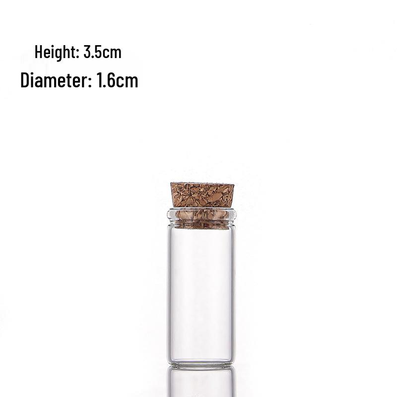 Cork-Sealed 16mm Glass Test Tube Bottle for Agarwood and Miniature Landscapes