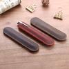 1pc Vintage Crazy Horse Genuine Leather Pen Case - Handcrafted,Brown&Black,Single Pen Holder , Ideal for Business, pencil pouch