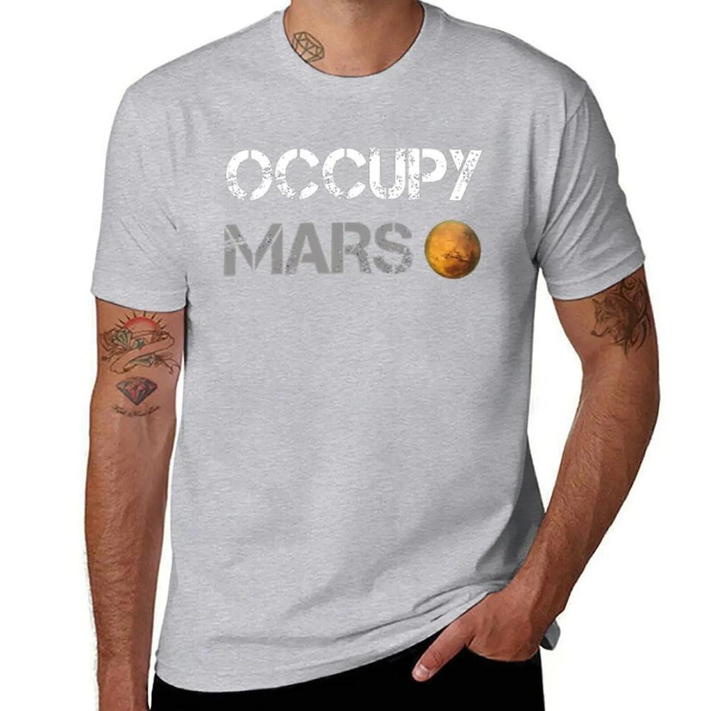 Occupy Mars - Elon Musk SpaceX Project Gift Ideas T-Shirt Tees Quick Drying Unisex Graphic T Shirts Unisex