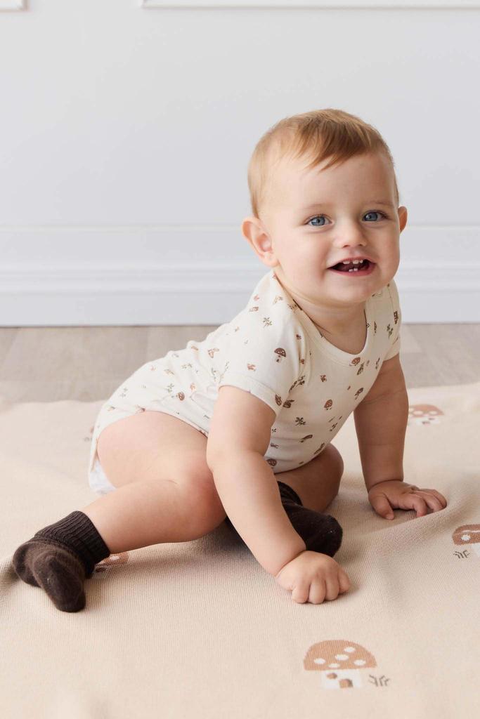 OC Short Sleeve Bodysuit Foraging Friends JBCO245226 Baby IVR 60 [Jamie Kay]