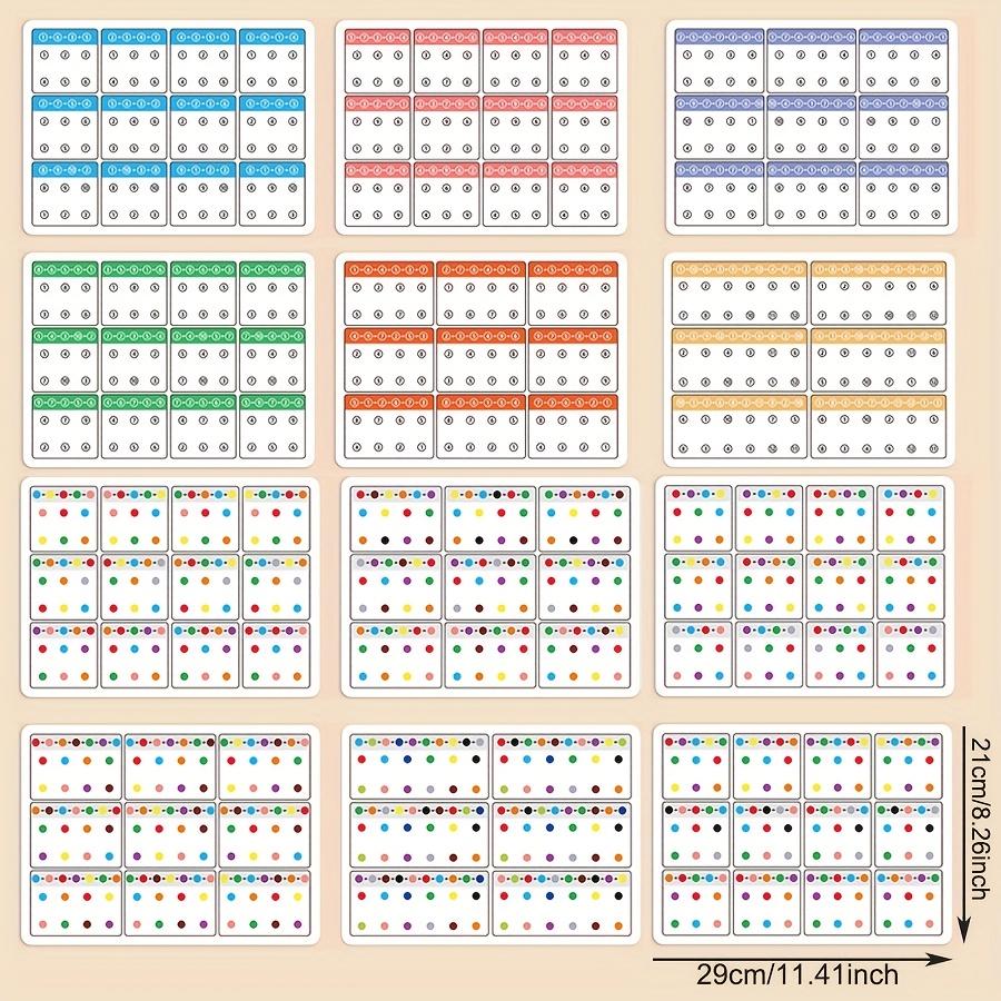 Visual tracking focus and attention training card,color and number recognition, ideal memory improvement,perfect children's gift