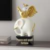 Zodiac Elephant Wine Cabinet Ornament: Elegant Decor for Home and Office