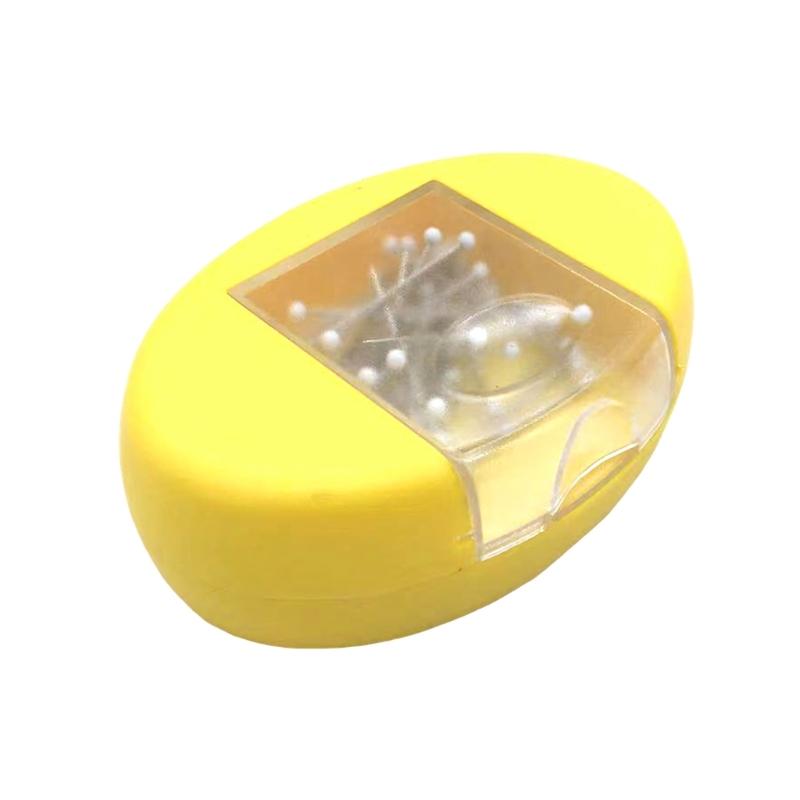Portable Needle Organiser Box With 50 Quilting Pin Magnetic Pin Needle Holder With Drawer For Dressmaking Sewing Craft жёлтый
